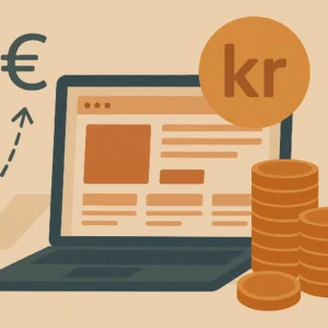 hjemmeside pris er hvad det her billede illustrere det er et infofrafisk bilelde af en computer og nogen mønter