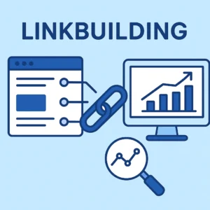 billede med teksten linkbuilding som er godt for seo på hjemmesider