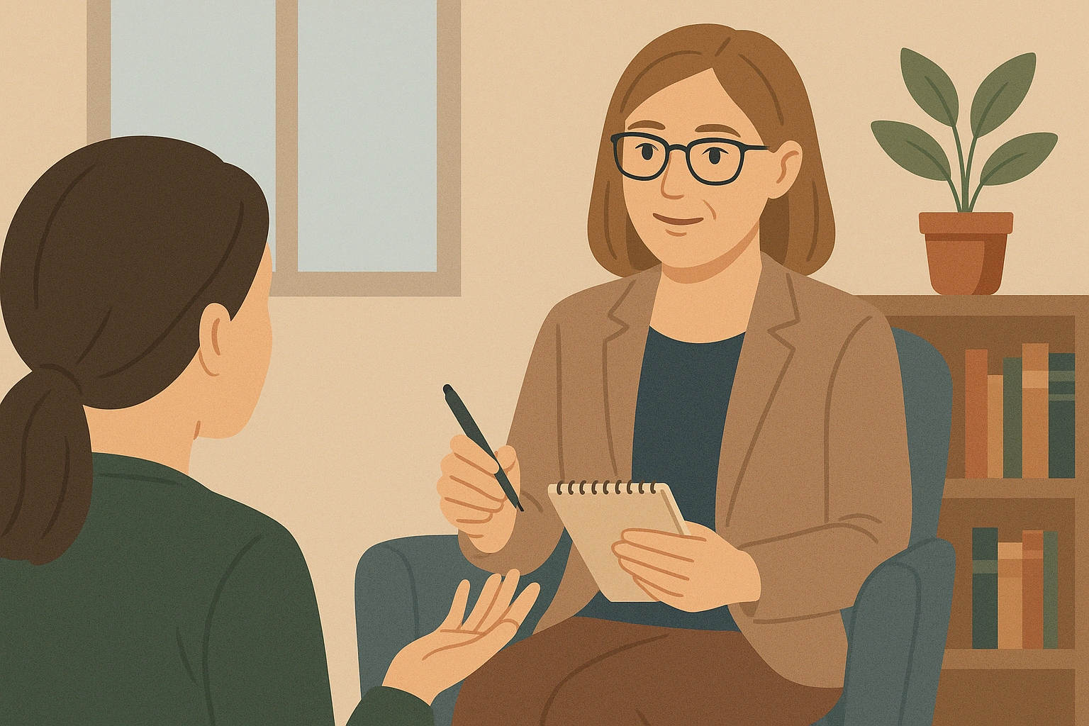 image of Psychologist Melanie Werner Mud in a session with a patient